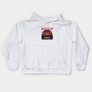 4Runner Toyota Front View - Red Kids Hoodie